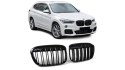 Grill BMW X1 F48 pojedyncze żeberka Gloss Black