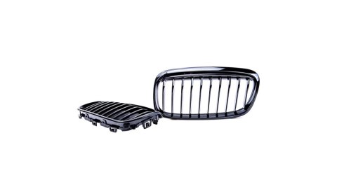Grill BMW 2 F45 pojedyncze żeberka Gloss Black