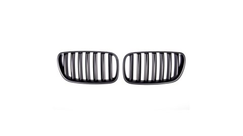 Grill BMW X3 E83 Facelift pojedyncze żeberka Matt Black