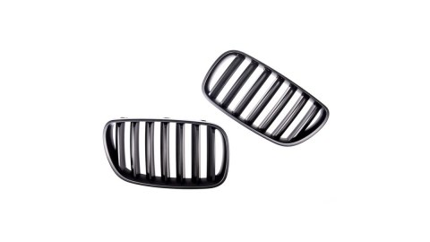 Grill BMW X3 E83 Facelift pojedyncze żeberka Matt Black