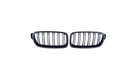 Grill BMW 3 F30 F31 podwójne żeberka Matt Black