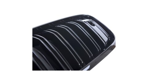 Grill BMW X5 F15 F85 X6 F16 F86 podwójne żeberka Gloss Black camera