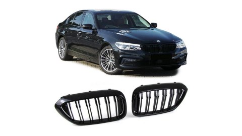 Grill BMW 5 G30 F90 G31 podwójne żeberka Gloss Black