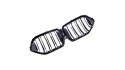 Grill BMW X6 G06 F96 podwójne żeberka Gloss Black