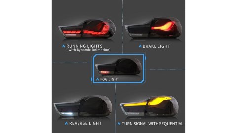 Lampy BMW 4 F32 F82 F33 F83 Tył Dynamic LED Smoke