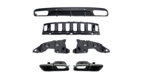 Dyfuzor Mercedes-Benz C C205 A205 Cabrio Tył z końcówkami black