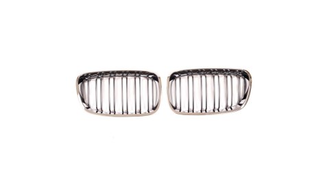 Grill BMW 1 F20 F21 podwójne żeberka Chrome & Black