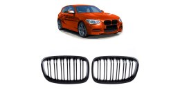 Grill BMW 1 F20 F21 podwójne żeberka Matt Black