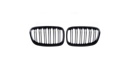 Grill BMW 1 F20 F21 podwójne żeberka Matt Black