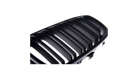 Grill BMW 1 F20 F21 podwójne żeberka Matt Black