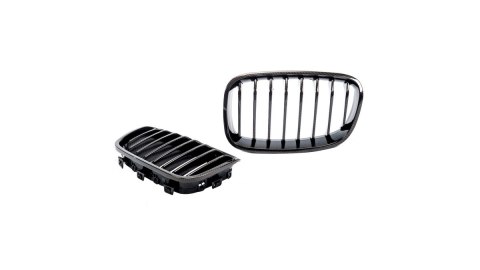 Grill BMW 1 F20 F21 pojedyncze żeberka Carbon Look