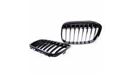 Grill BMW X1 F48 pojedyncze żeberka Gloss Black