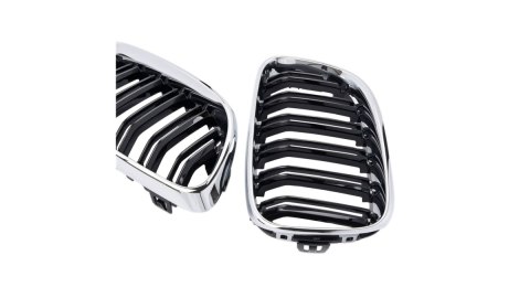Grill BMW 2 F22 F23 podwójne żeberka Chrome & Black