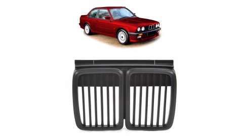 Grill BMW 3 E30 pojedyncze żeberka Matt Black