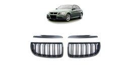 Grill BMW 3 E90 E91 podwójne żeberka Gloss Black
