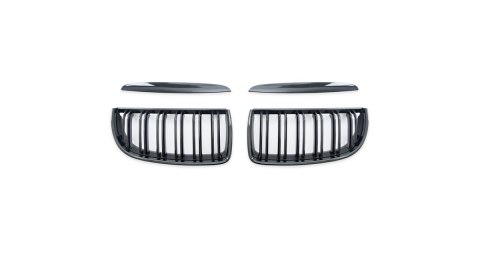 Grill BMW 3 E90 E91 podwójne żeberka Gloss Black