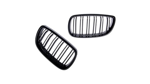 Grill BMW 3 E92 E93 podwójne żeberka Matt Black