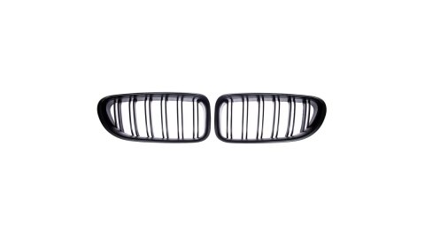 Grill BMW 6 F13 F12 F06 podwójne żeberka Matt Black