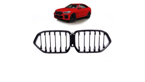 Grill BMW X6 G06 F96 pojedyncze żeberka Gloss Black