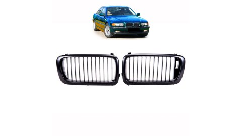 Grill BMW 7 E38 pojedyncze żeberka Matt Black