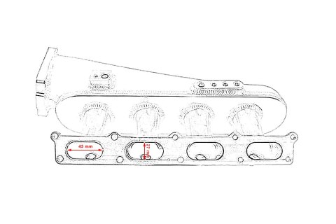 Kolektor ssący Audi VW 1.8T z listwą paliwową