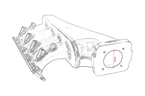 Kolektor ssący Audi VW 1.8T z listwą paliwową