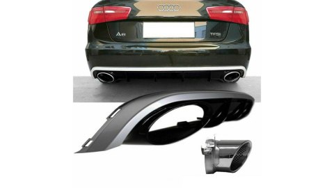 Dyfuzor Audi A6 C7 Tył z końcówkami