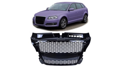 Grill Audi A3 8P Facelift Gloss Black