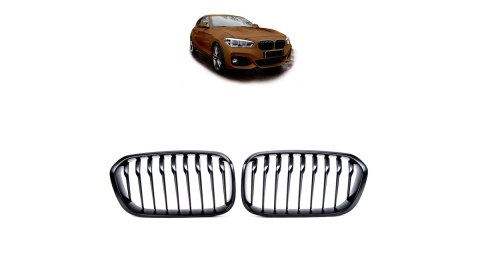 Grill BMW 1 F20 F21 Facelift pojedyncze żeberka Matt Black