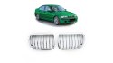 Grill BMW 3 E46 Compact pojedyncze żeberka Chrome