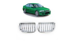 Grill BMW 3 E46 Compact pojedyncze żeberka Chrome
