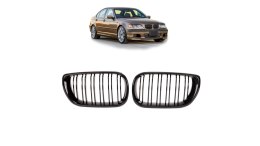 Grill BMW 3 E46 Facelift Compact podwójne żeberka Gloss Black