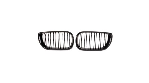 Grill BMW 3 E46 Facelift Compact podwójne żeberka Gloss Black