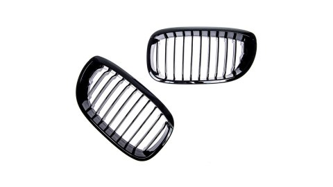 Grill BMW 3 E46 Facelift pojedyncze żeberka Gloss Black