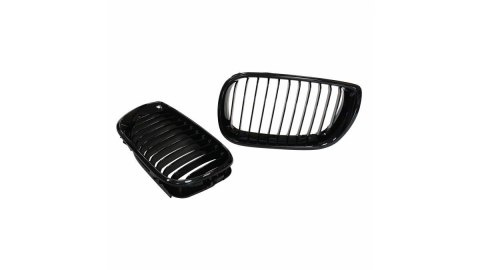 Grill BMW 3 E46 Facelift pojedyncze żeberka Gloss Black