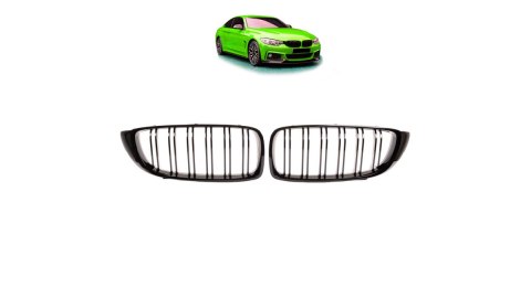 Grill BMW 4 F32 F82 F33 F83 F36 podwójne żeberka Gloss Black