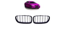Grill BMW 5 F10 F11 podwójne żeberka Gloss Black