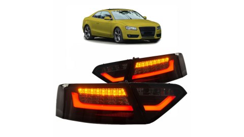Lampy Audi A5 8T Tył LED Black-Smoke