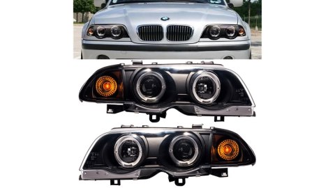 Lampy BMW 3 E46 Przód Black