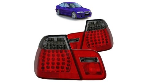Lampy BMW 3 E46 Tył LED Red-Smoke