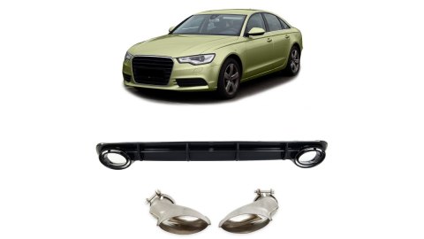 Dyfuzor Audi A6 C7 Tył Carbon Look