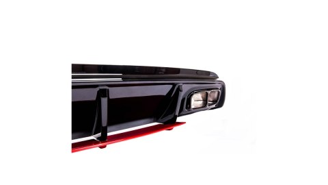 Dyfuzor Mercedes-Benz A W176 Tył Red z końcówkami