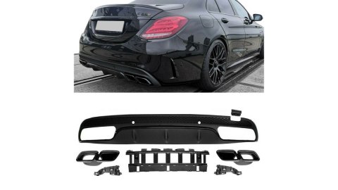 Dyfuzor Mercedes-Benz C W205 S205 Tył z końcówkami