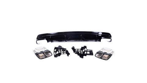 Dyfuzor Mercedes-Benz CLA C117, X117 Tył z końcówkami black