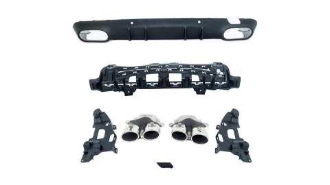 Dyfuzor Mercedes-Benz CLS C257 Tył z końcówkami chrom