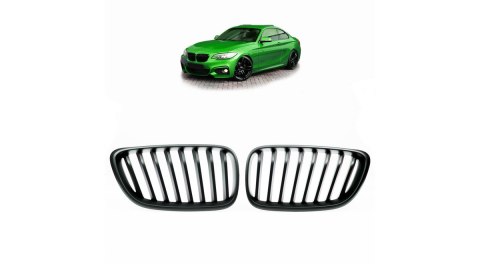 Grill BMW 2 F22 F23 pojedyncze żeberka Matt Black
