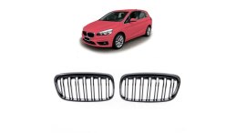 Grill BMW 2 F45 podwójne żeberka Gloss Black
