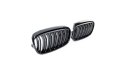 Grill BMW 2 F45 podwójne żeberka Gloss Black