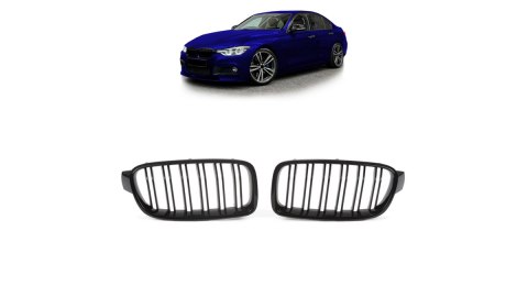 Grill BMW 3 F30 F31 podwójne żeberka Gloss Black