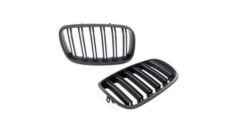 Grill BMW X6 E71 E72 X5 E70 podwójne żeberka Matt Black